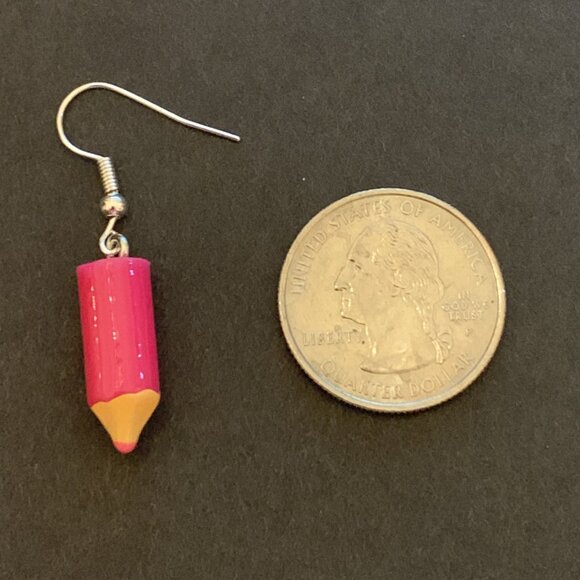 Pencil Earring, Teacher Appreciation Gift, Educator Earring, School Earring, Art - Picture 4 of 4